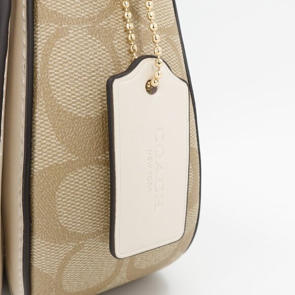 Coach Women's Georgie Saddle Bag in Signature Canvas White Size OS - Picture 8 of 11